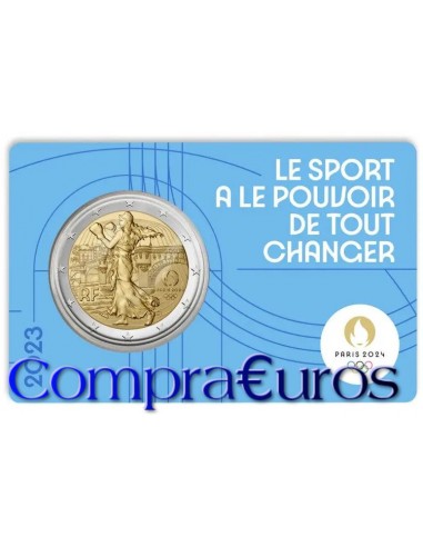 2€ Francia 2023 *JJOO Paris 2024* Coincards Varios Colores