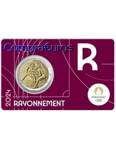 2€ Francia 2024 *JJOO Paris 2024* Coincards Varios Colores