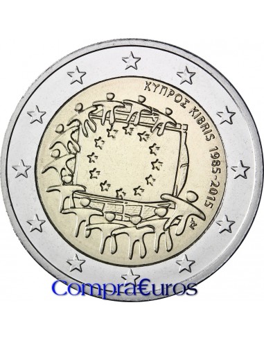 2€ Chipre 2015 *Bandera*
