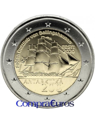 2€ Estonia 2020 *Descubrimiento de la Antártida*
