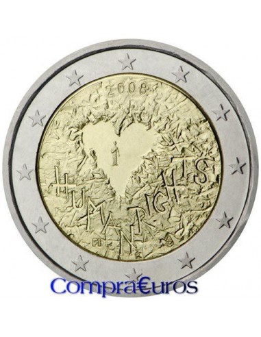 2€ Finlandia 2008 *Derechos Humanos*