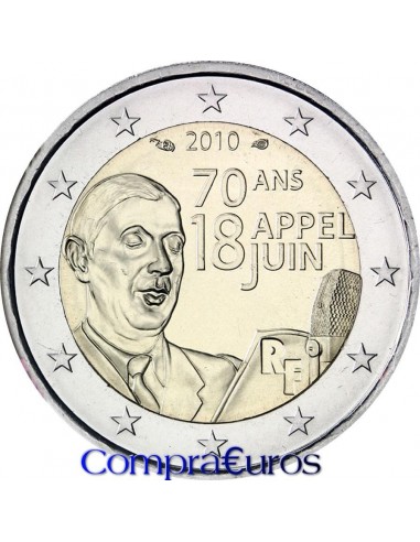 2€ Francia 2010 *Charles de Gaulle-18 Junio*