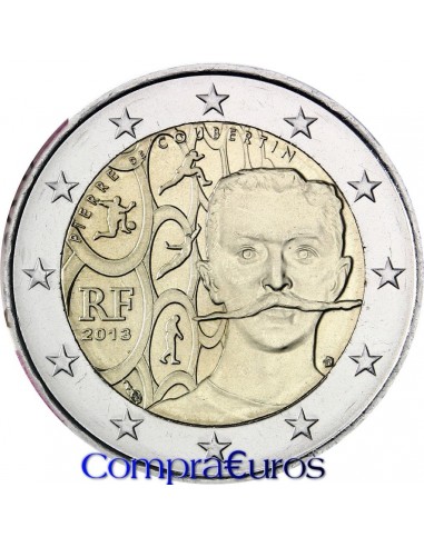 2€ Francia 2013 *Pierre de Coubertin*