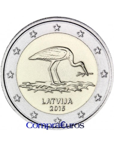 2€ Letonia 2015 *Cigüeña Negra*