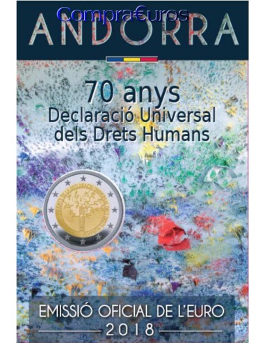 2€ Andorra 2018 *Derechos Humanos*