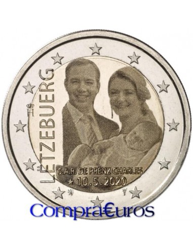 2€ Luxemburgo 2020 *Nacimiento Príncipe Charles* Variante Foto