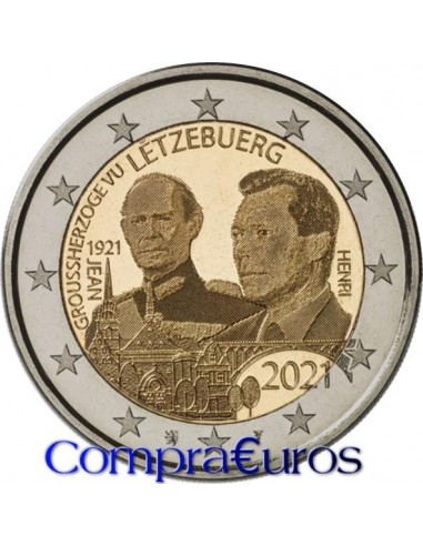 2€ Luxemburgo 2021 *Gran Duque Jean* Variante Foto