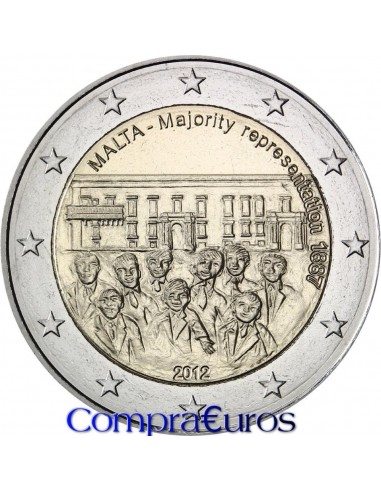 2€ Malta 2012 *Representación Mayoritaria, 1887*