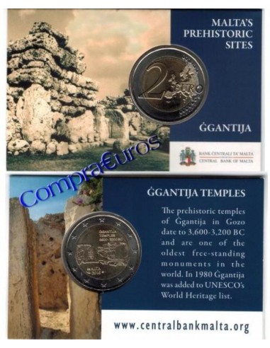 2€ Malta 2016 *Templos de Ggantija* Coincard BU