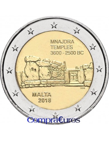 2€ Malta 2018 *Templos de Mnajdra*