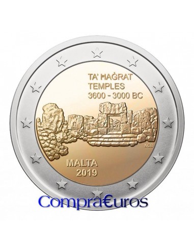 2€ Malta 2019 *Templos de Ta´Hagrat*