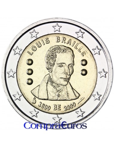 2€ Bélgica 2009 *Louis Braille*