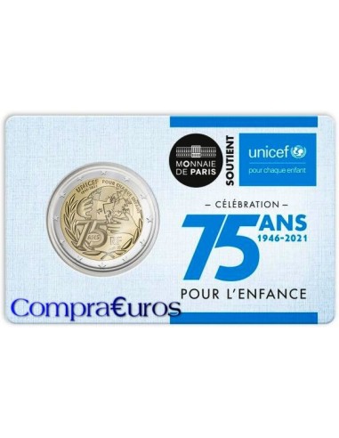 2€ Francia 2021 *UNICEF* BU Coincard