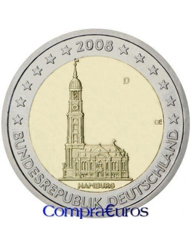 2€ Alemania 2008 *Hamburgo* Ceca al Azar