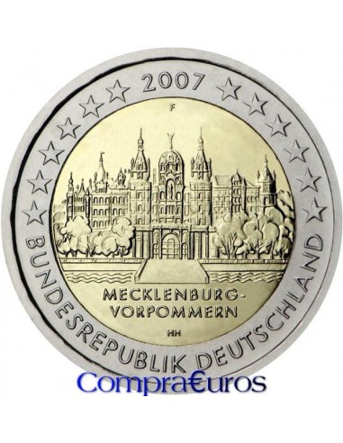 2€ Alemania 2007 *Castillo de Schwerin* Ceca Al Azar