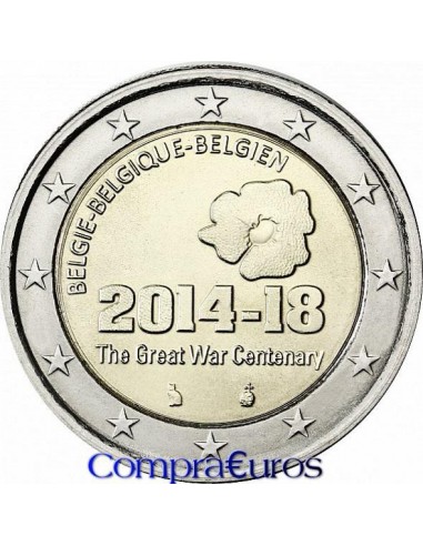 2€ Bélgica 2014 *Guerra Mundial*