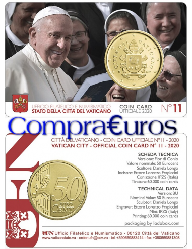 Vaticano 2020 Coincard Nº11 BU