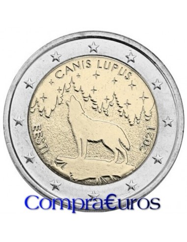 2€ Estonia 2021 *El Lobo*