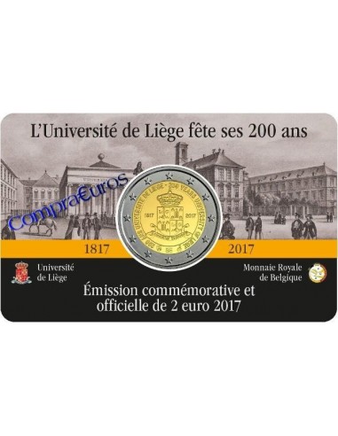 2€ Bélgica 2017 *Universidad de Lieja* Versión FR