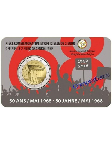 2€ Bélgica 2018 *Mayo de 1968* Versión FR