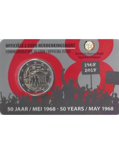 2€ Bélgica 2018 *Mayo de 1968* Versión NL