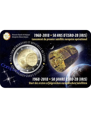 2€ Bélgica 2018 *Satélite ESRO-2B* Versión FR