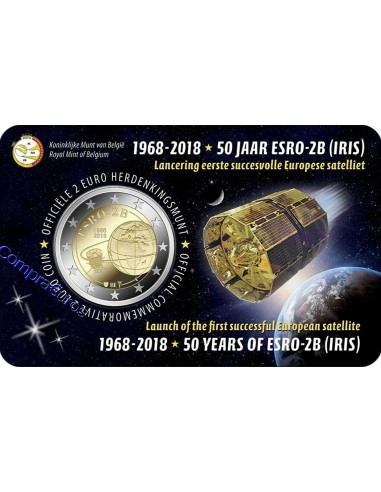 2€ Bélgica 2018 *Satélite ESRO-2B* Versión NL
