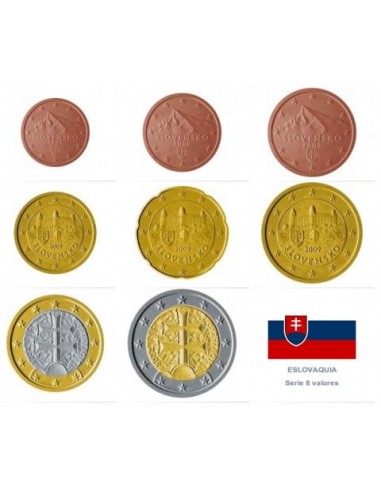 Eslovaquia 2009 Serie Completa 8 Valores BU