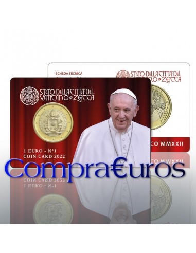 Vaticano 2022 Coincard Nº1 1€ BU